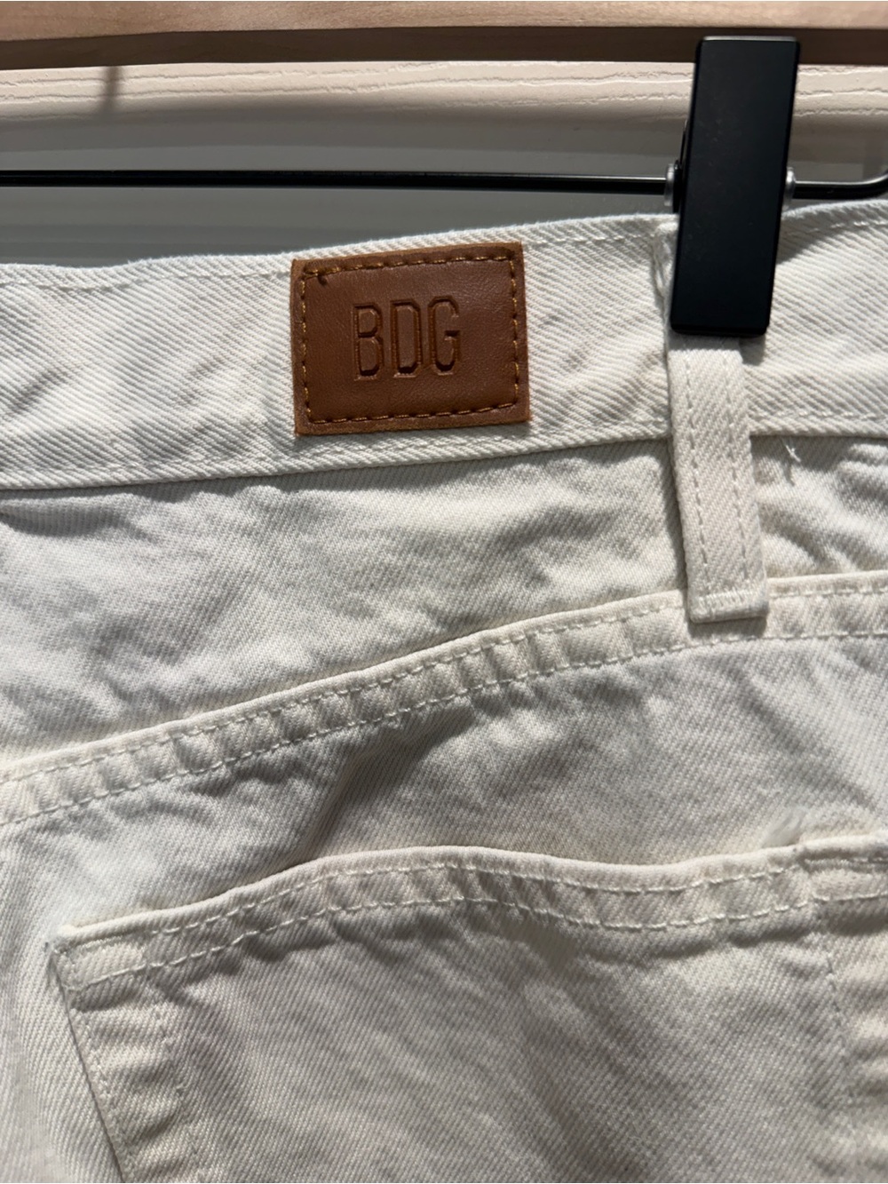 BDG Urban Outfitters High Waisted Baggy Jeans Ivory White 28 - Picture 10 of 11